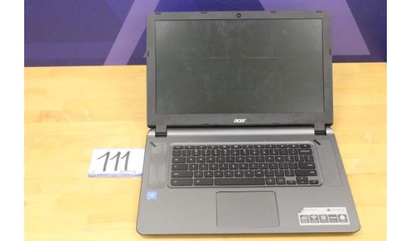 laptop ACER Chromebook 15, zonder lader, paswoord niet gekend, werking niet gekend